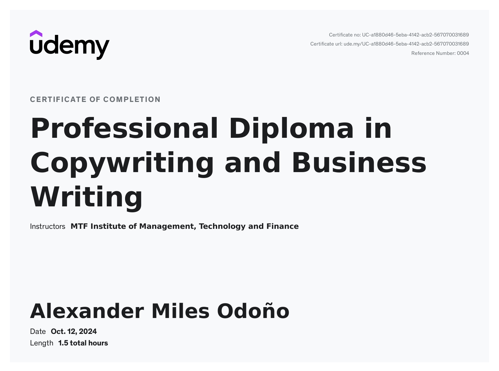 Professional Diploma in Copywriting and Business Writing Professional Diploma in Copywriting and Business Writing