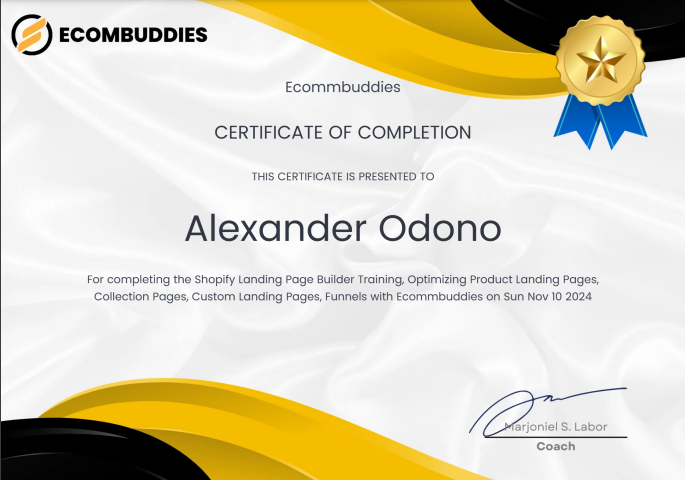 Shopify Landing Page Builder Training- Eombuddies 2024 Shopify Landing Page Builder Training- Eombuddies 2024